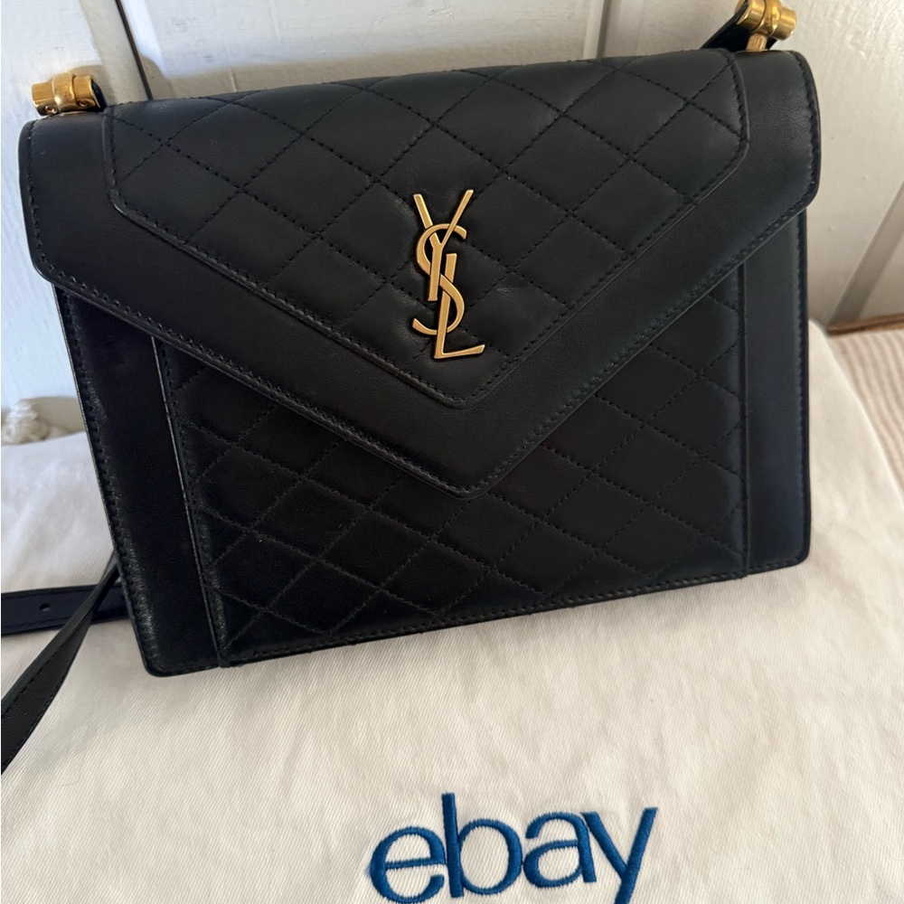 Saint Laurent Gaby Black Quilted Leather Shoulder Bag - Picture 3 of 16